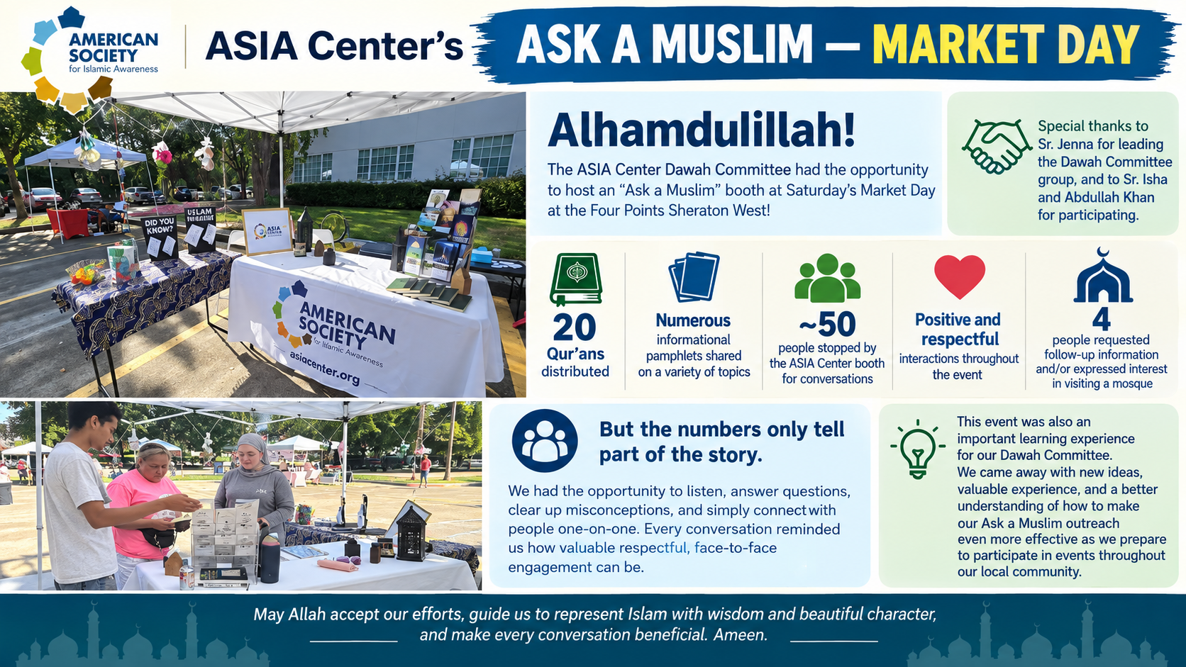 ASIA Center Ask a Muslim Market Day announcement