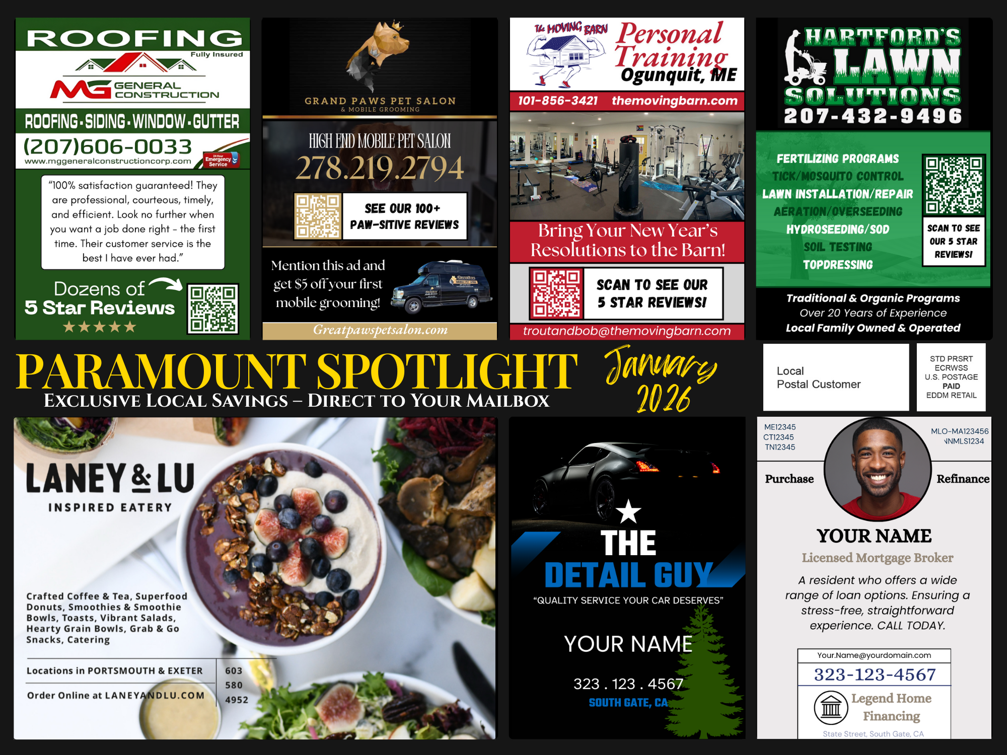 Paramount Spotlight direct mail advertising sample