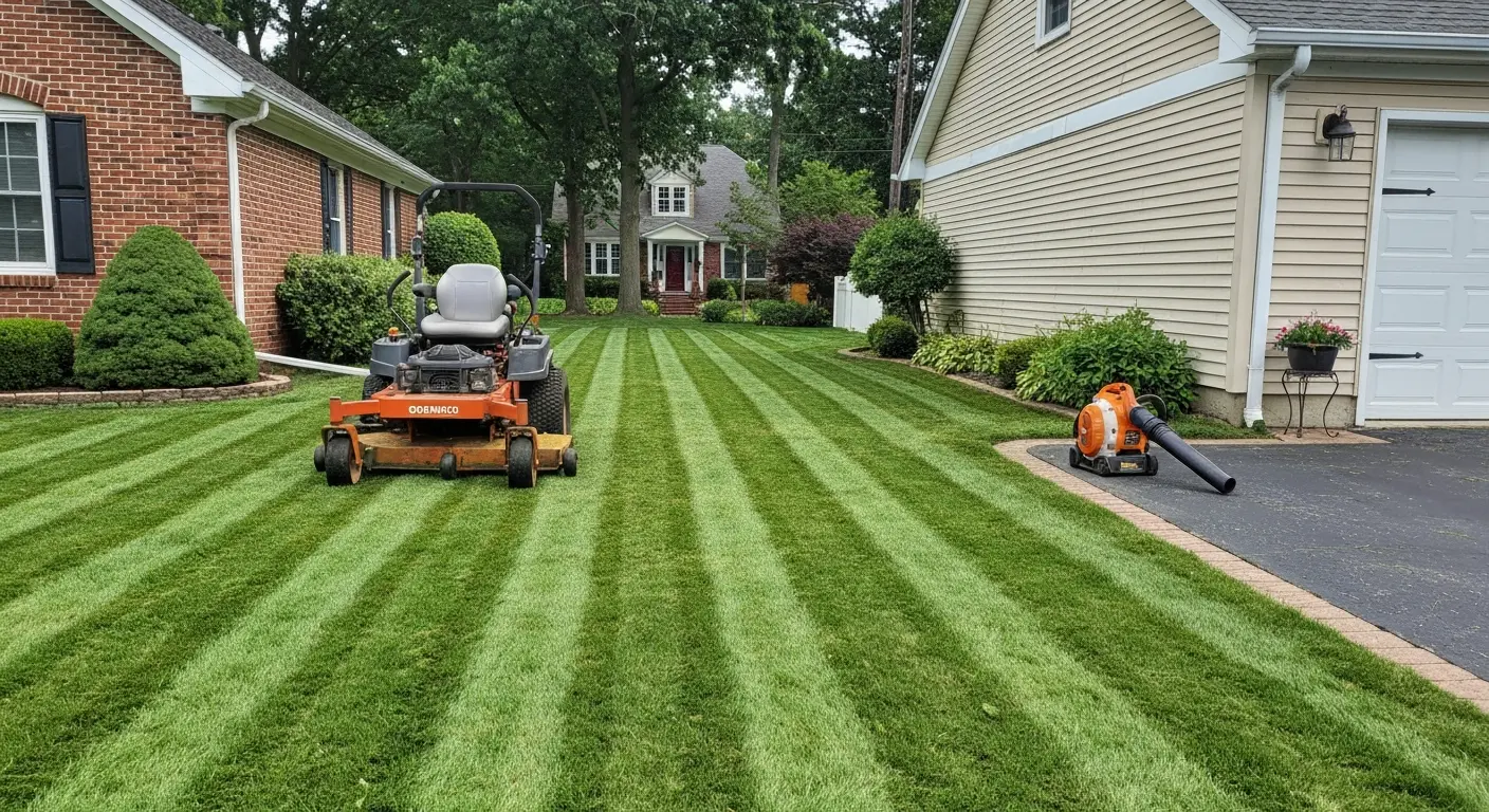 Professional lawn mowing and maintenance