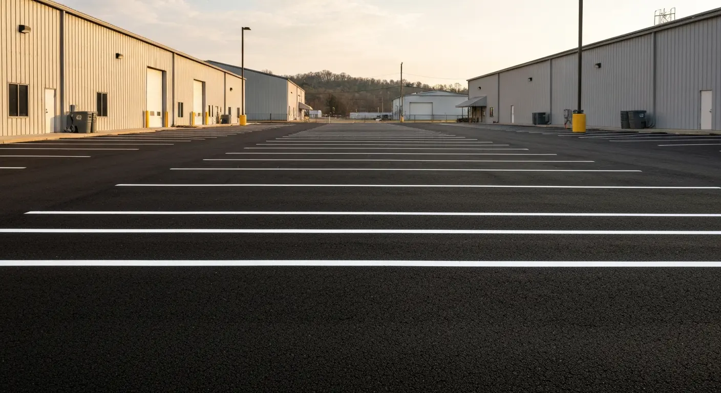Commercial parking lot concrete