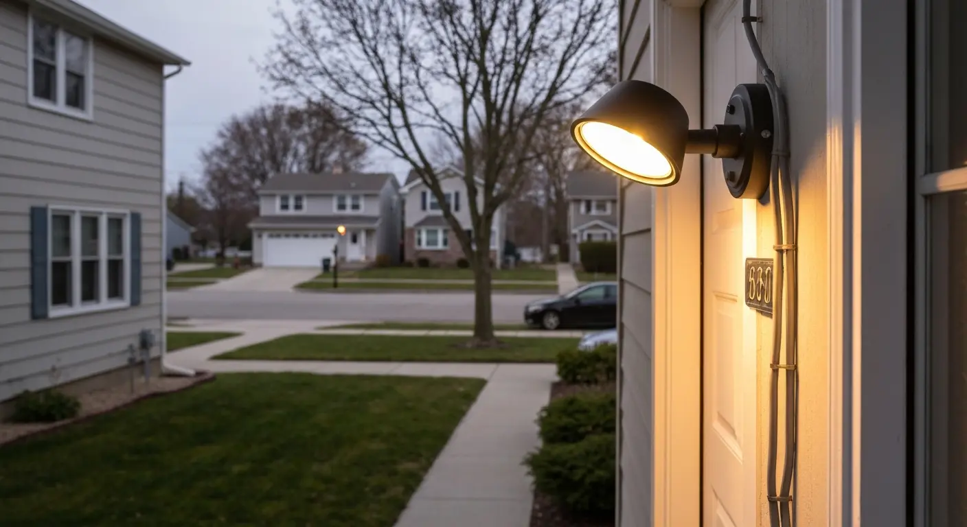 Security lighting installation