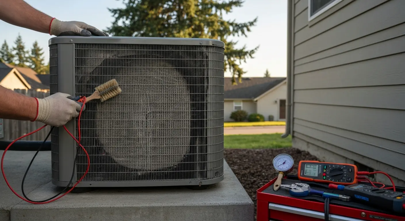 AC unit outdoor maintenance