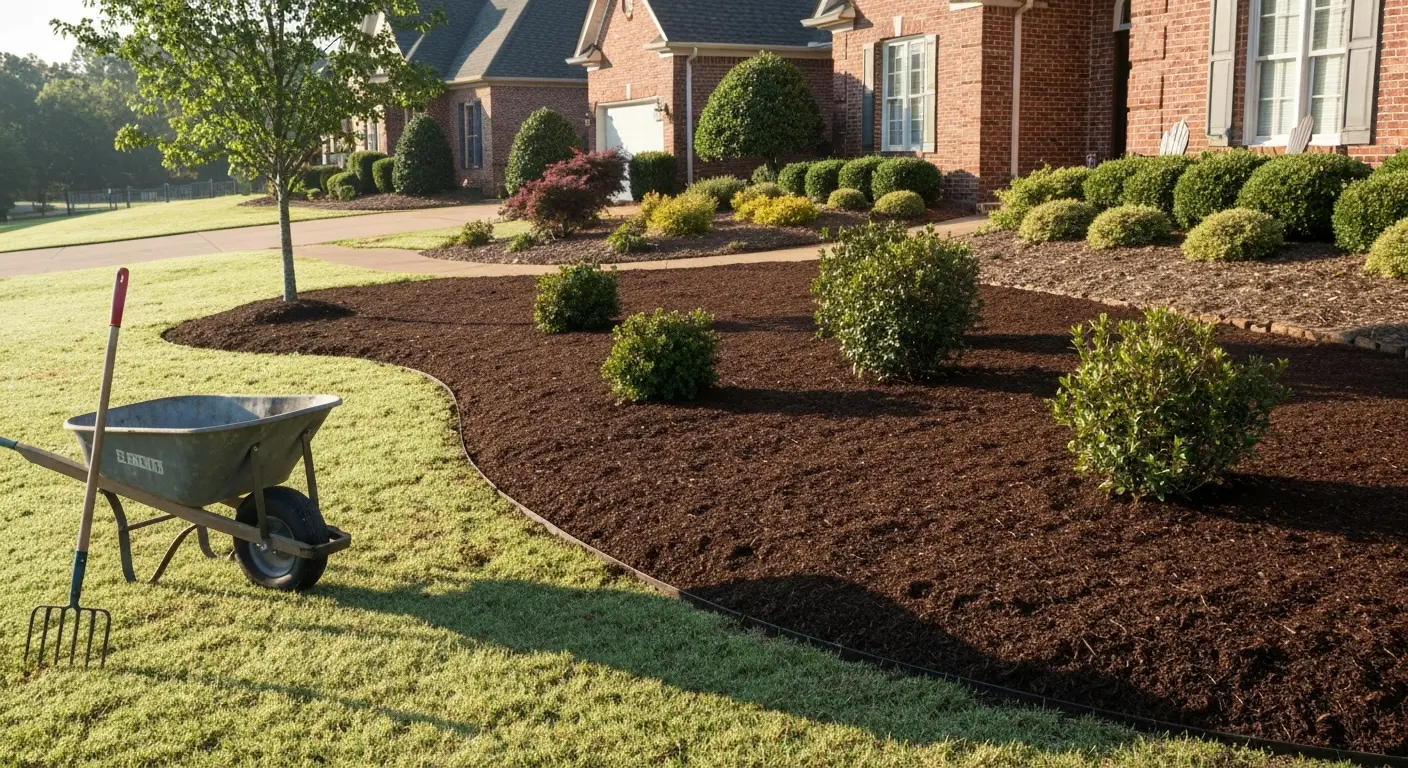Residential mulch installation