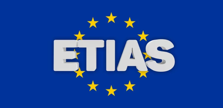 traveler completing online etias travel authorization for europe