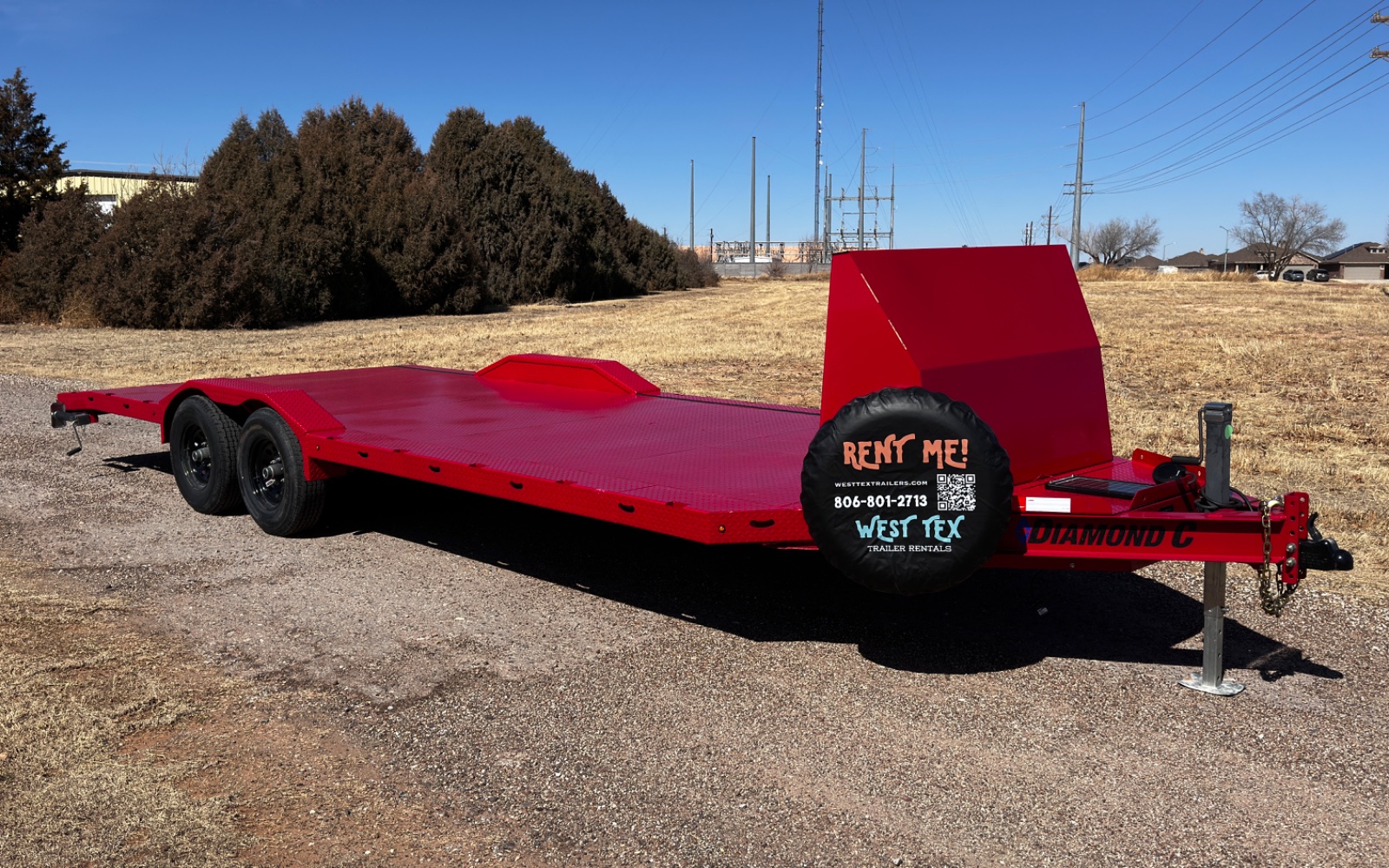 22 foot premium car hauler trailer rental in Lubbock, TX