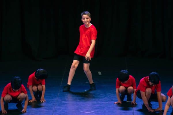 Student performing at the mid-year showcase at Pazaz Dance Company.