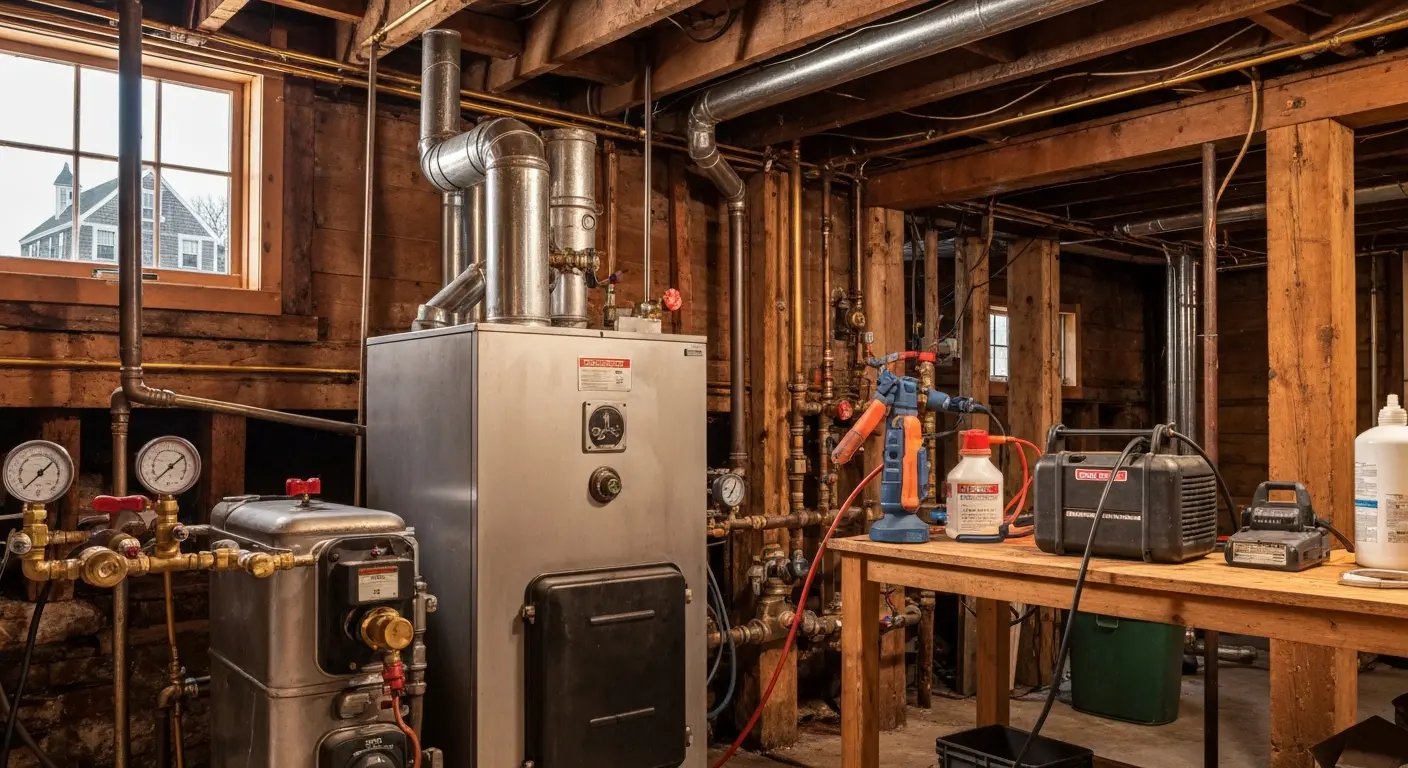 Oil boiler maintenance and cleaning service