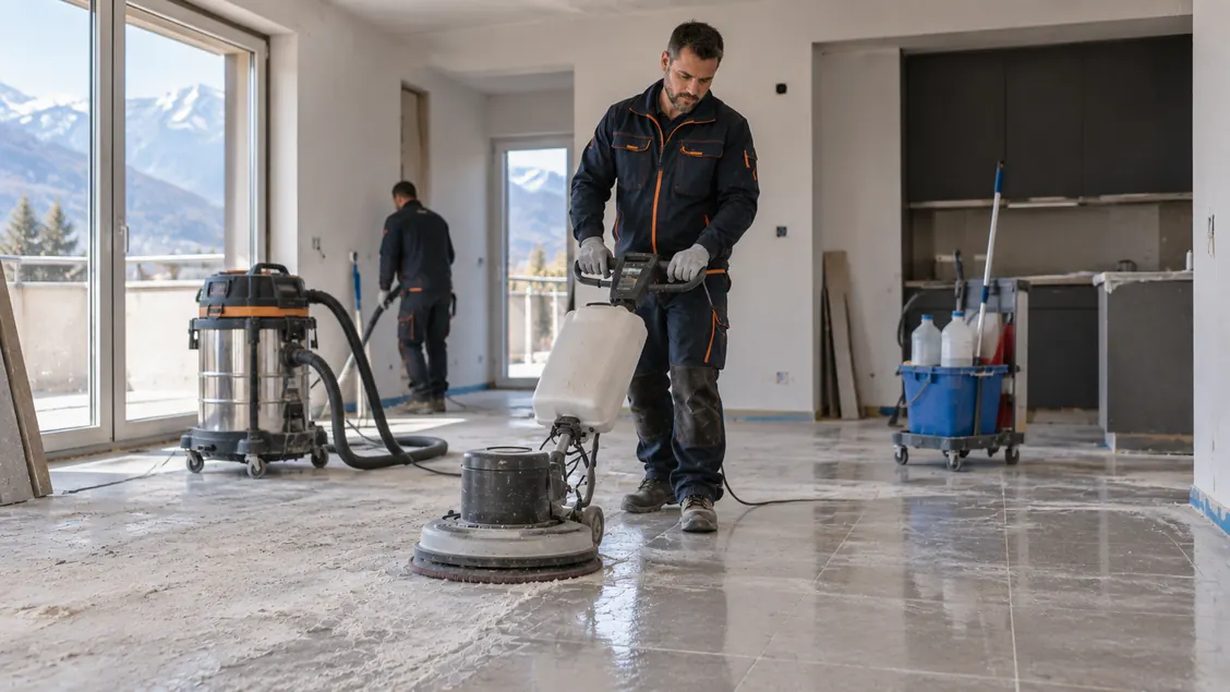 Pulizia profonda dopo un cantiere
