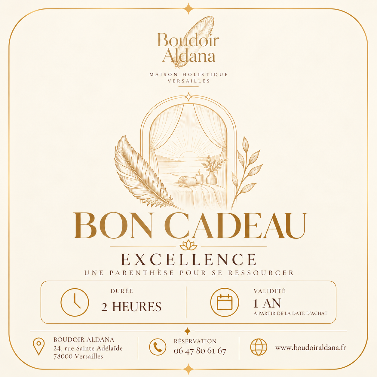 Bon cadeau L'Excellence — 2h00, 280 €