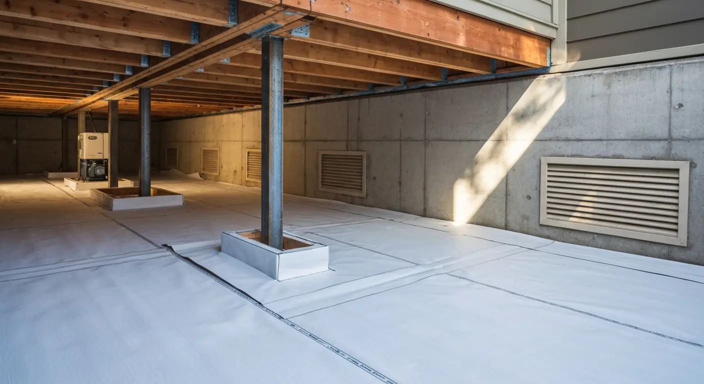 Completed crawlspace encapsulation project