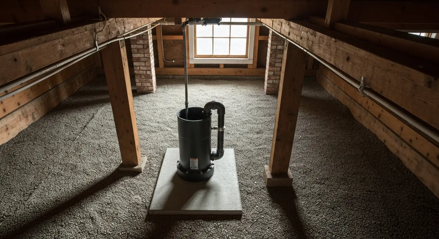 Pedestal sump pump setup