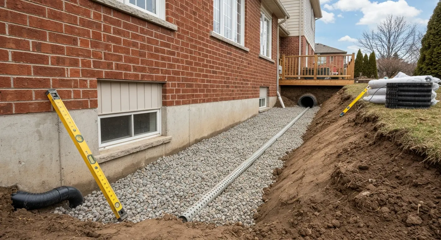 Foundation waterproofing installation