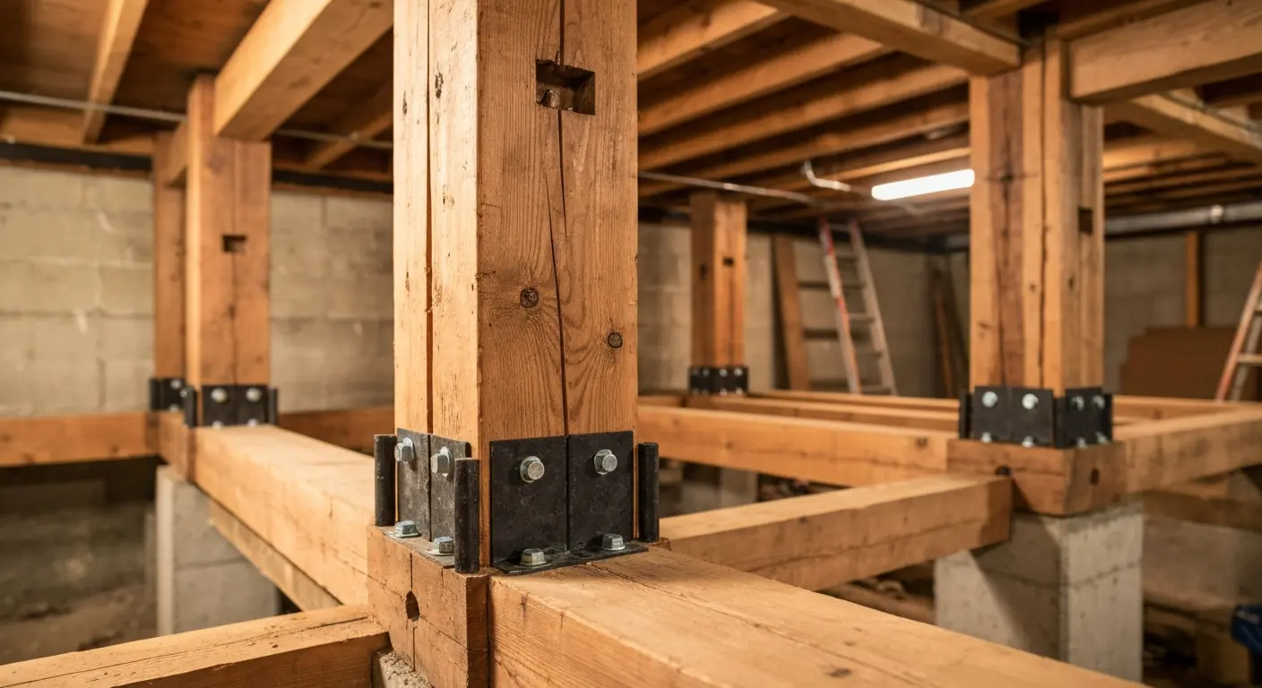 Post and beam foundation work