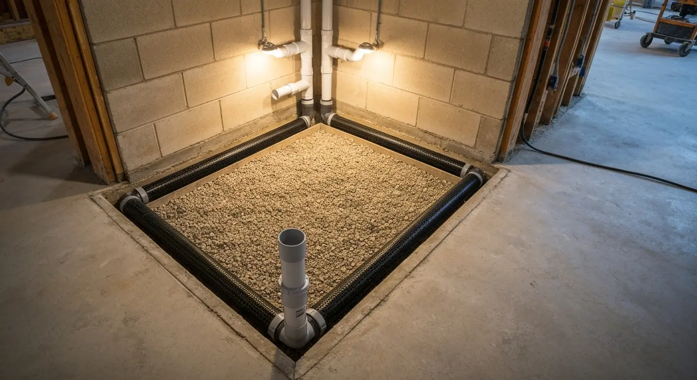 Foundation waterproofing installation