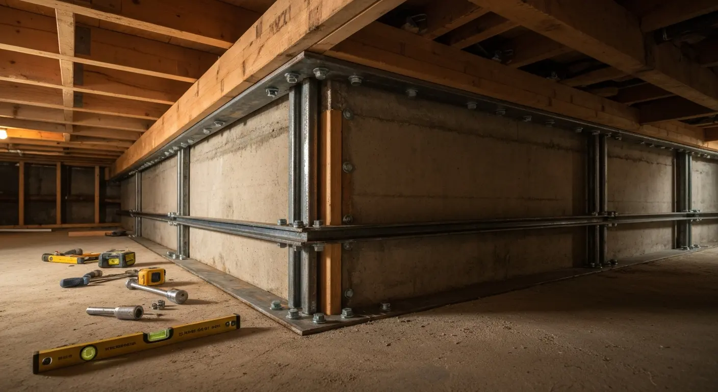 Cripple wall bracing installation