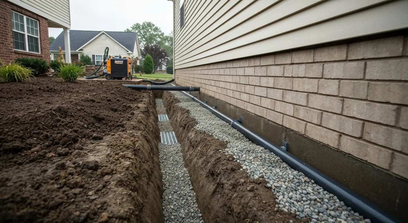 Drainage system installation