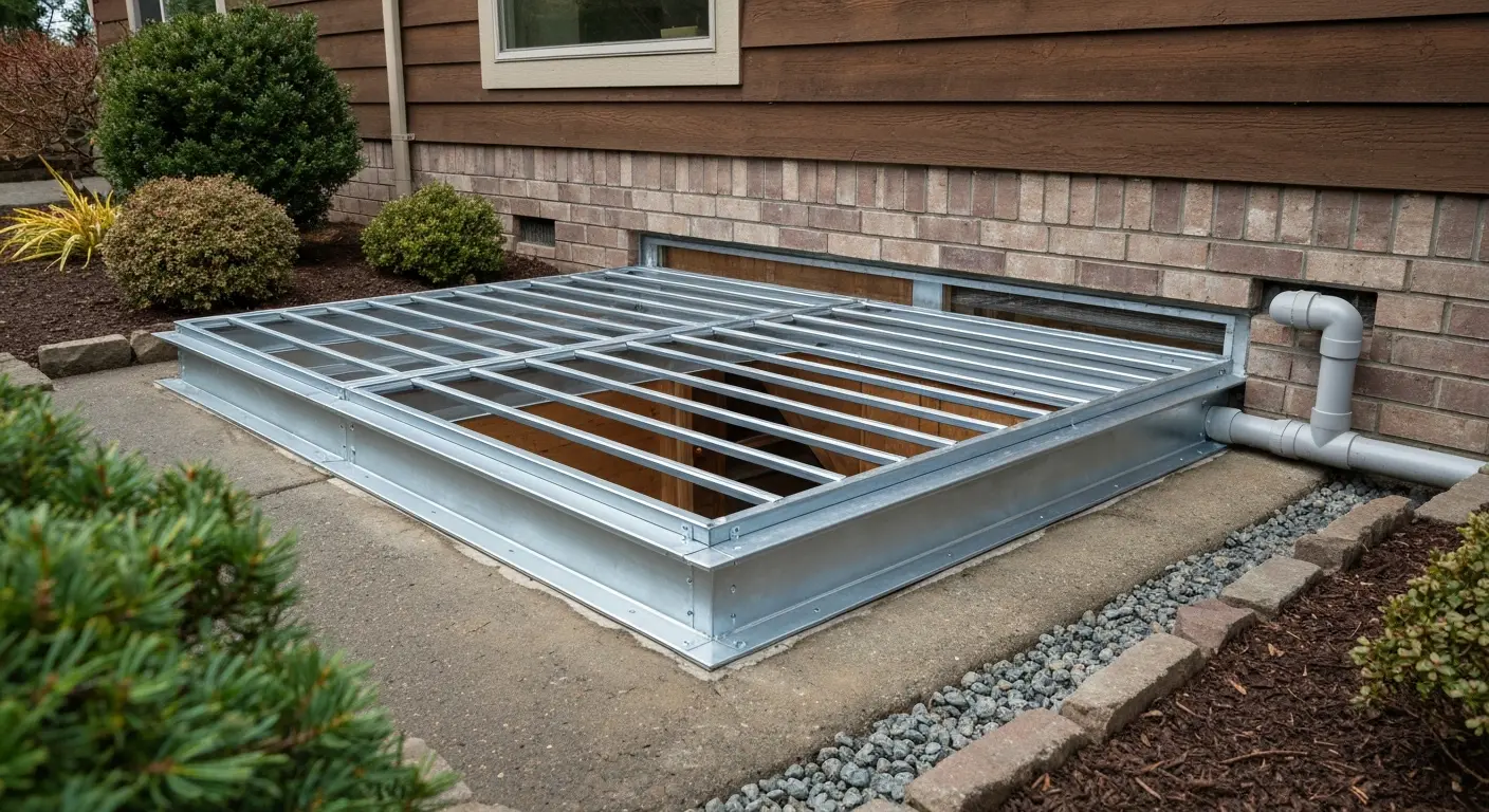 Window well cover installation