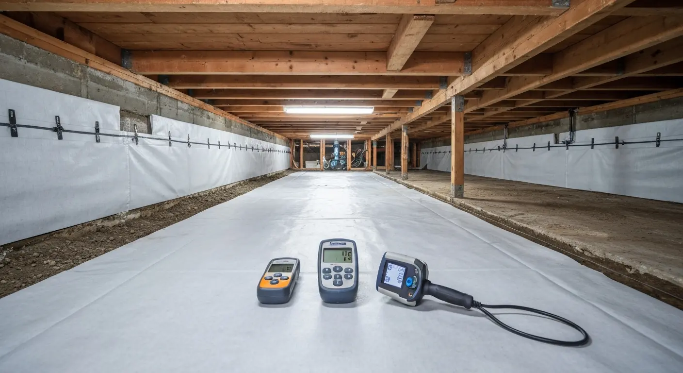 Crawlspace cleanup and mold remediation