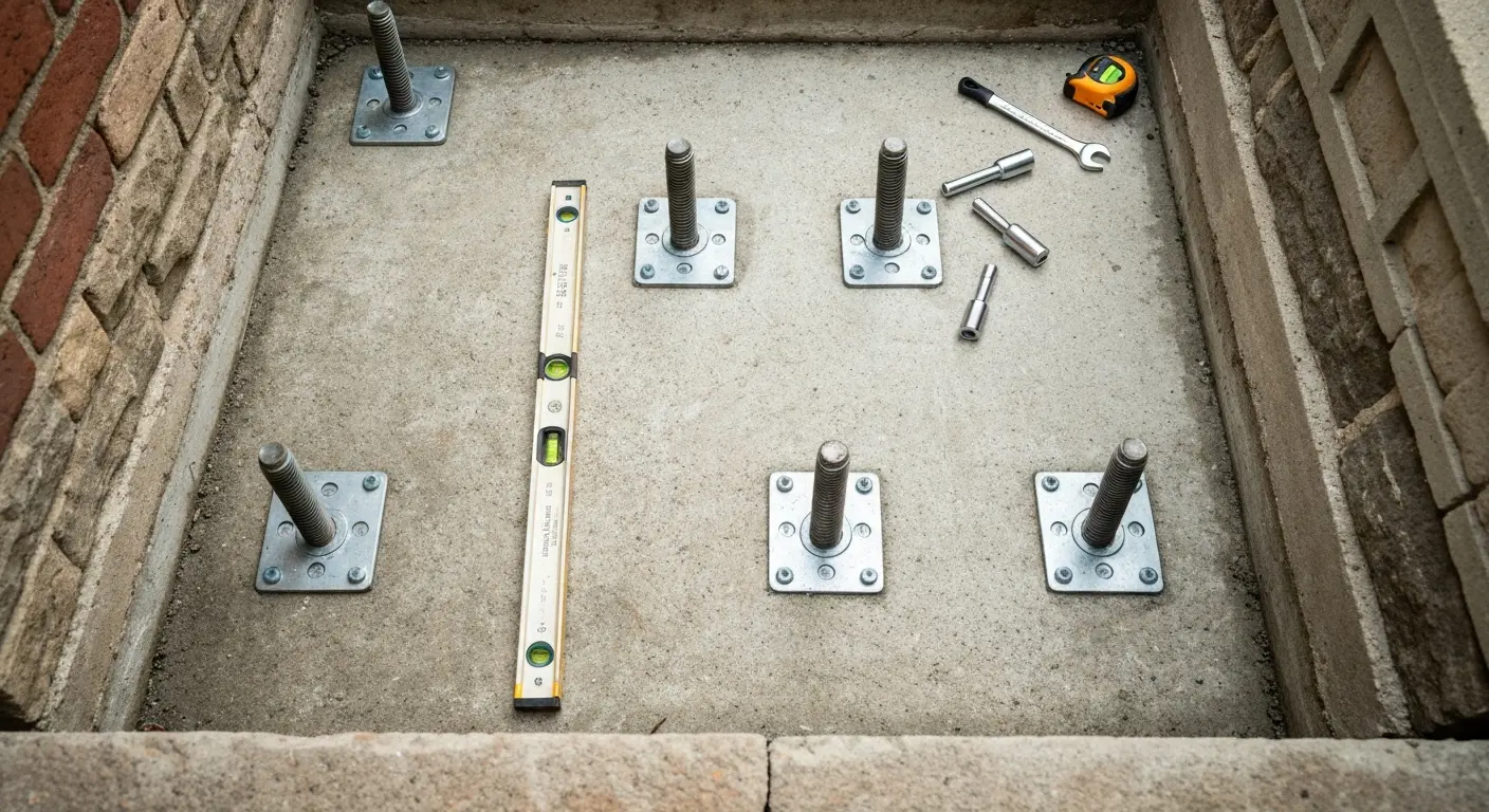 Foundation bolting work