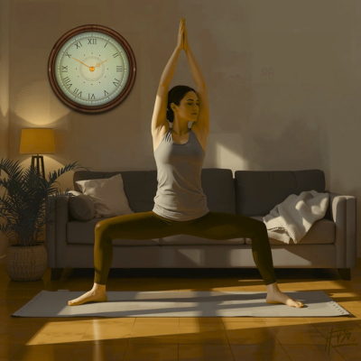 Woman practicing yoga 