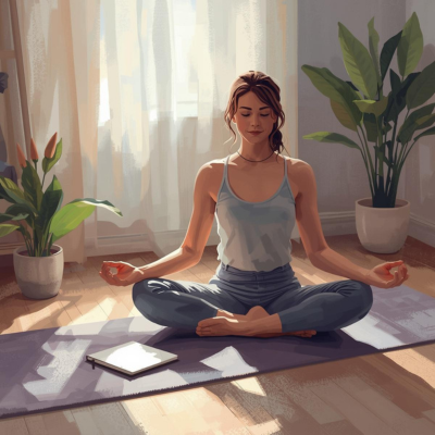 yoga with journal 