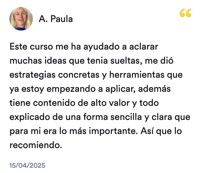 Coaching testimonial