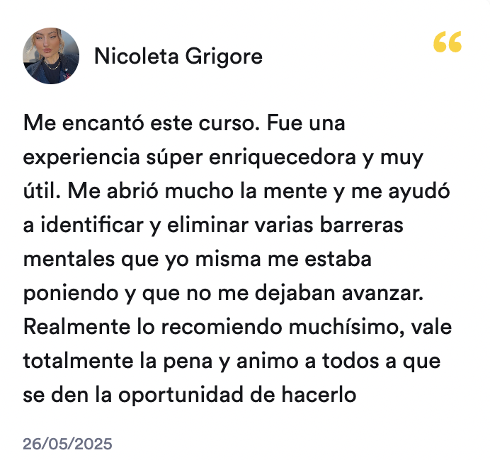 Coaching testimonial