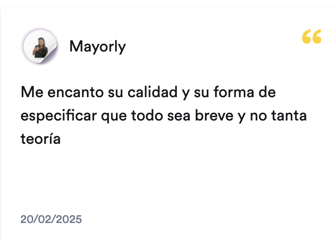 Opinión de estudiante