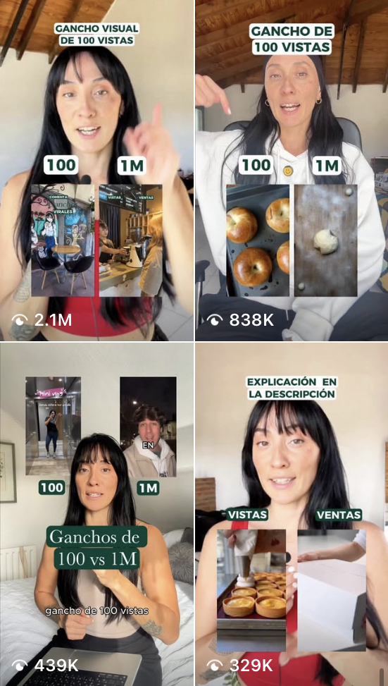 Videos virales con cientos de miles y millones de vistas