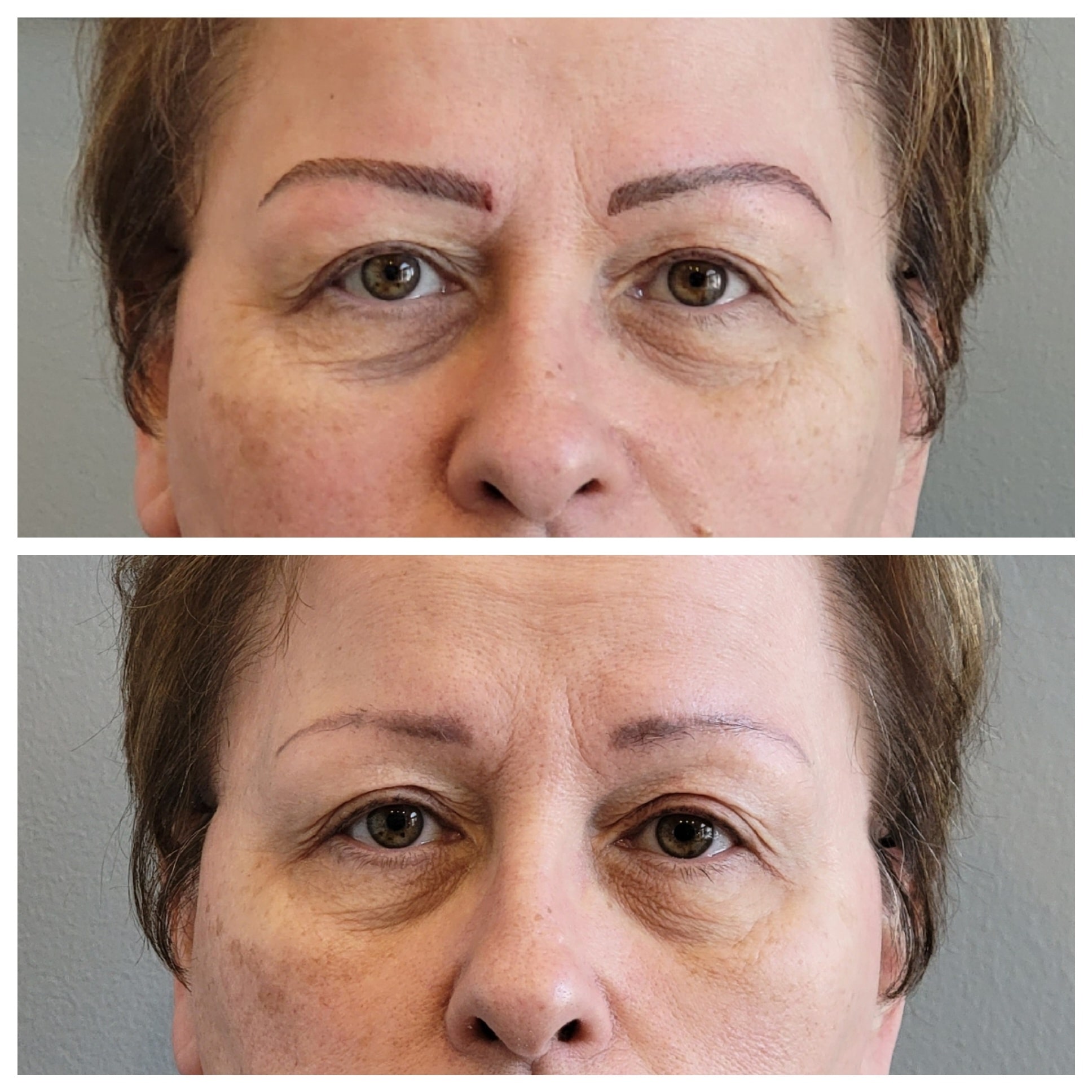 Combination Brow transformation with hair strokes and shading in Londonderry NH