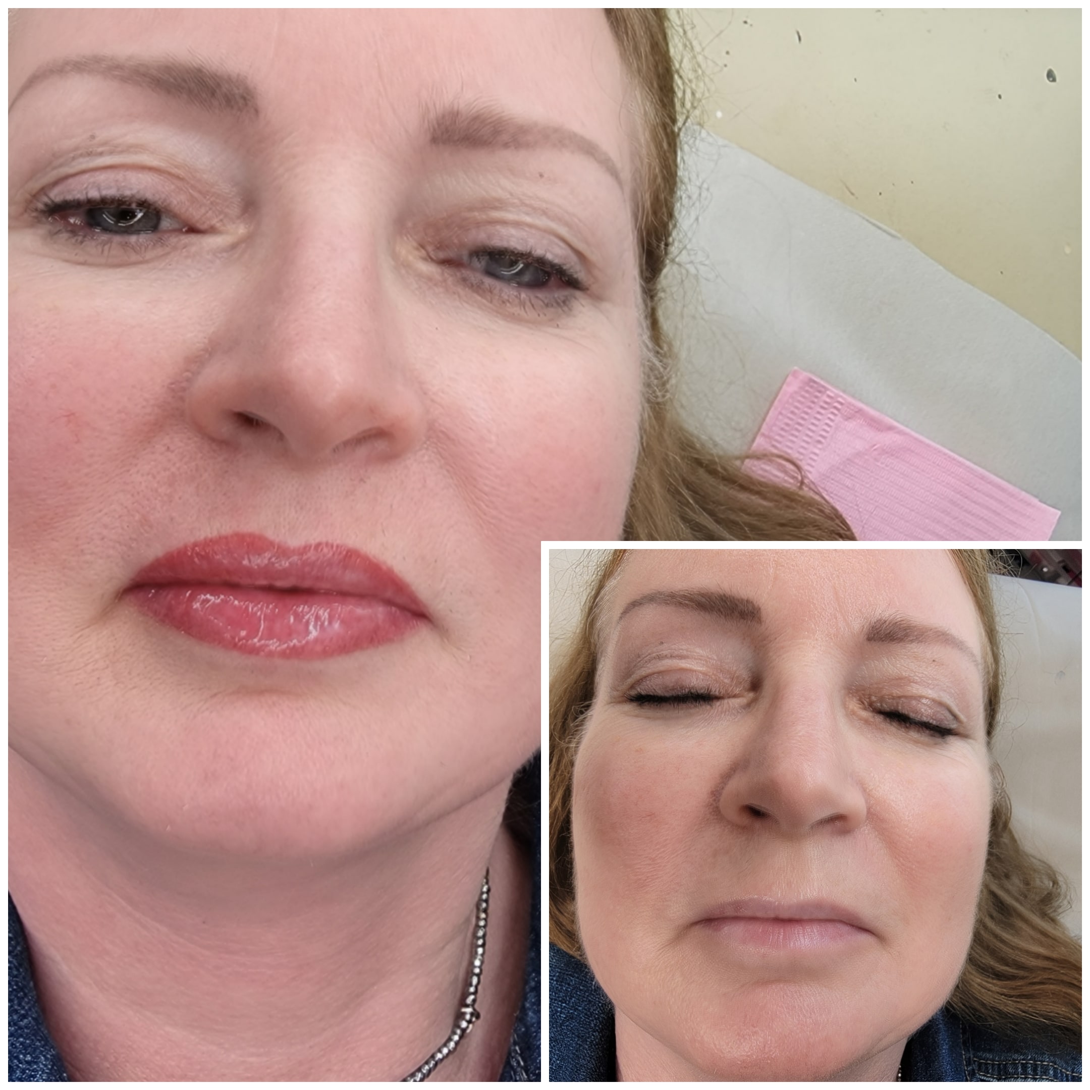 Permanent brow transformation for mature woman