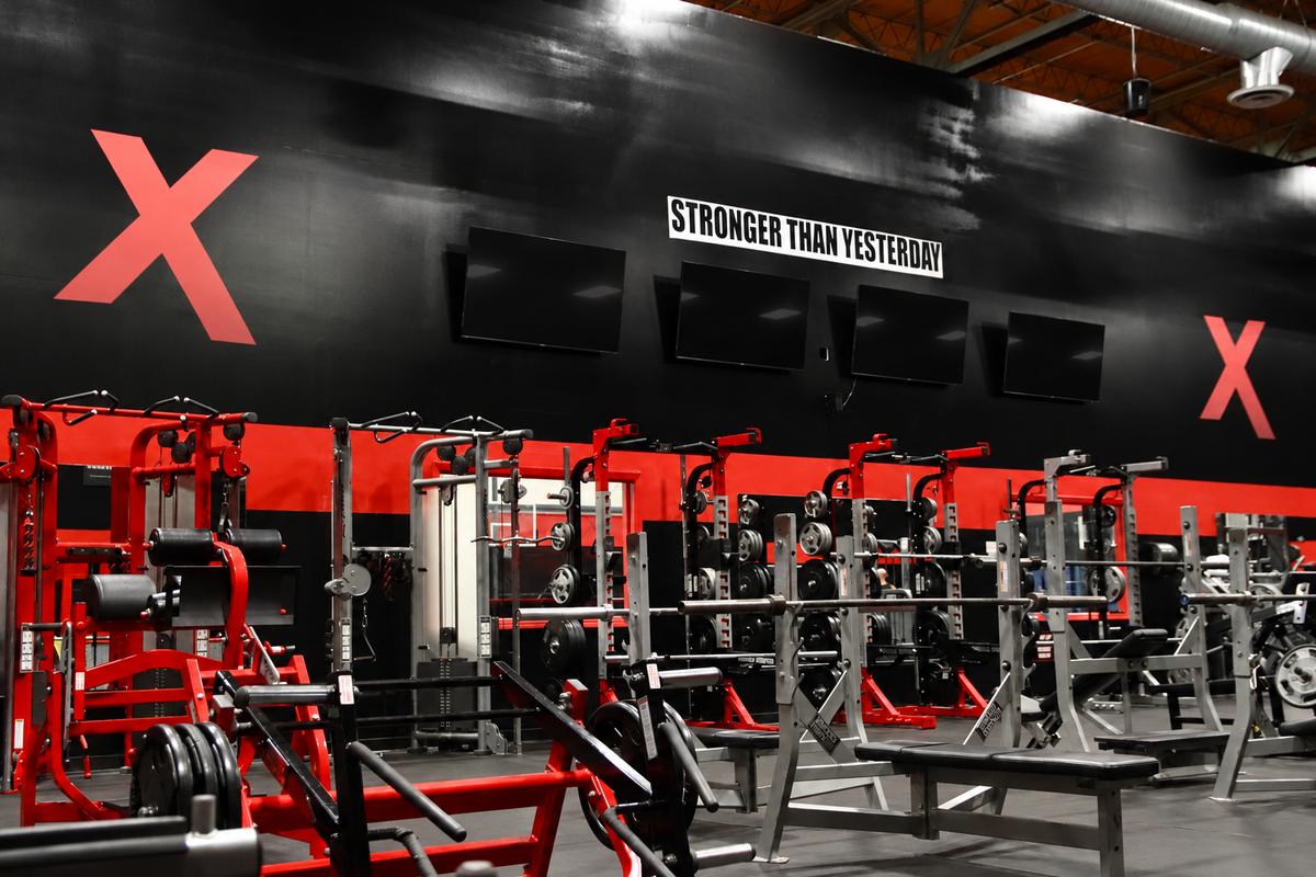 Strength floor at XCEL Sports and Fitness gym in Fairfield NJ