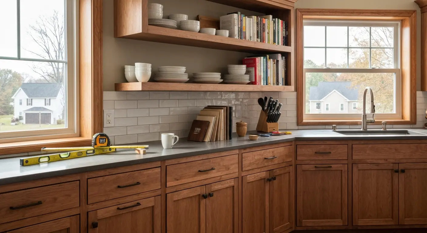 Custom kitchen cabinet installation