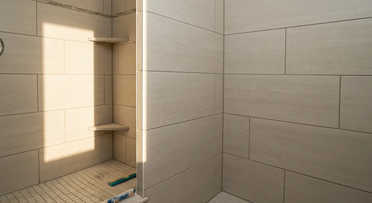 Tile shower installation