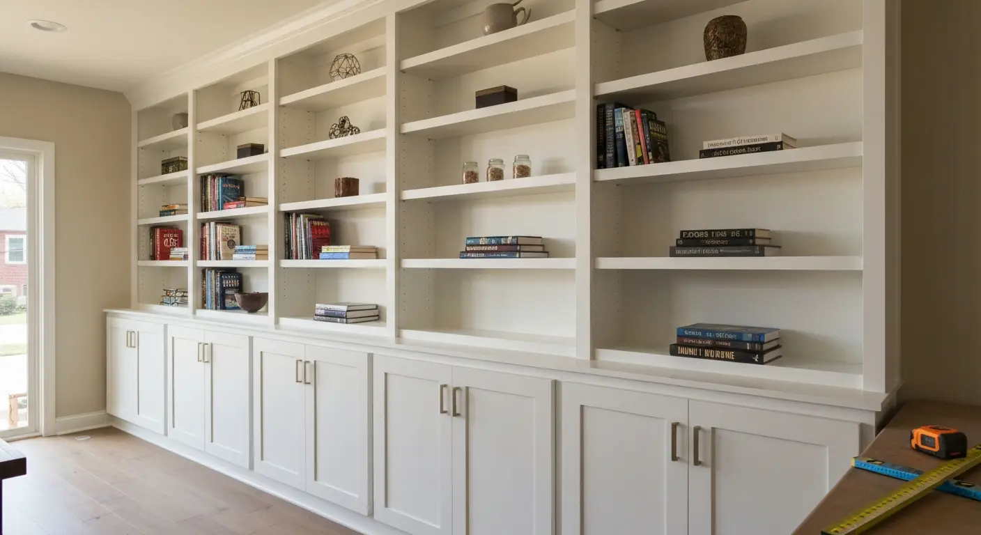 Custom built-in shelving and storage