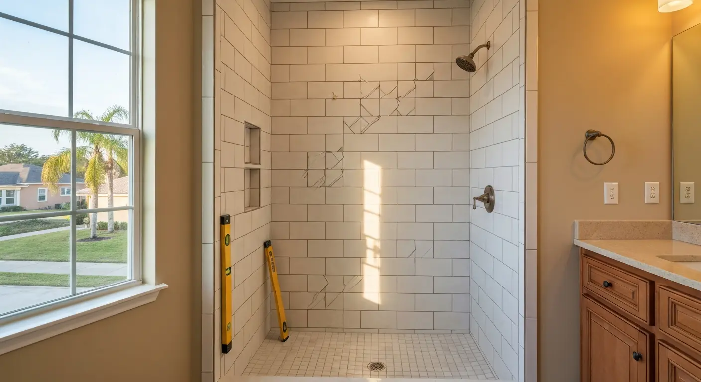 Bathroom renovation with tile