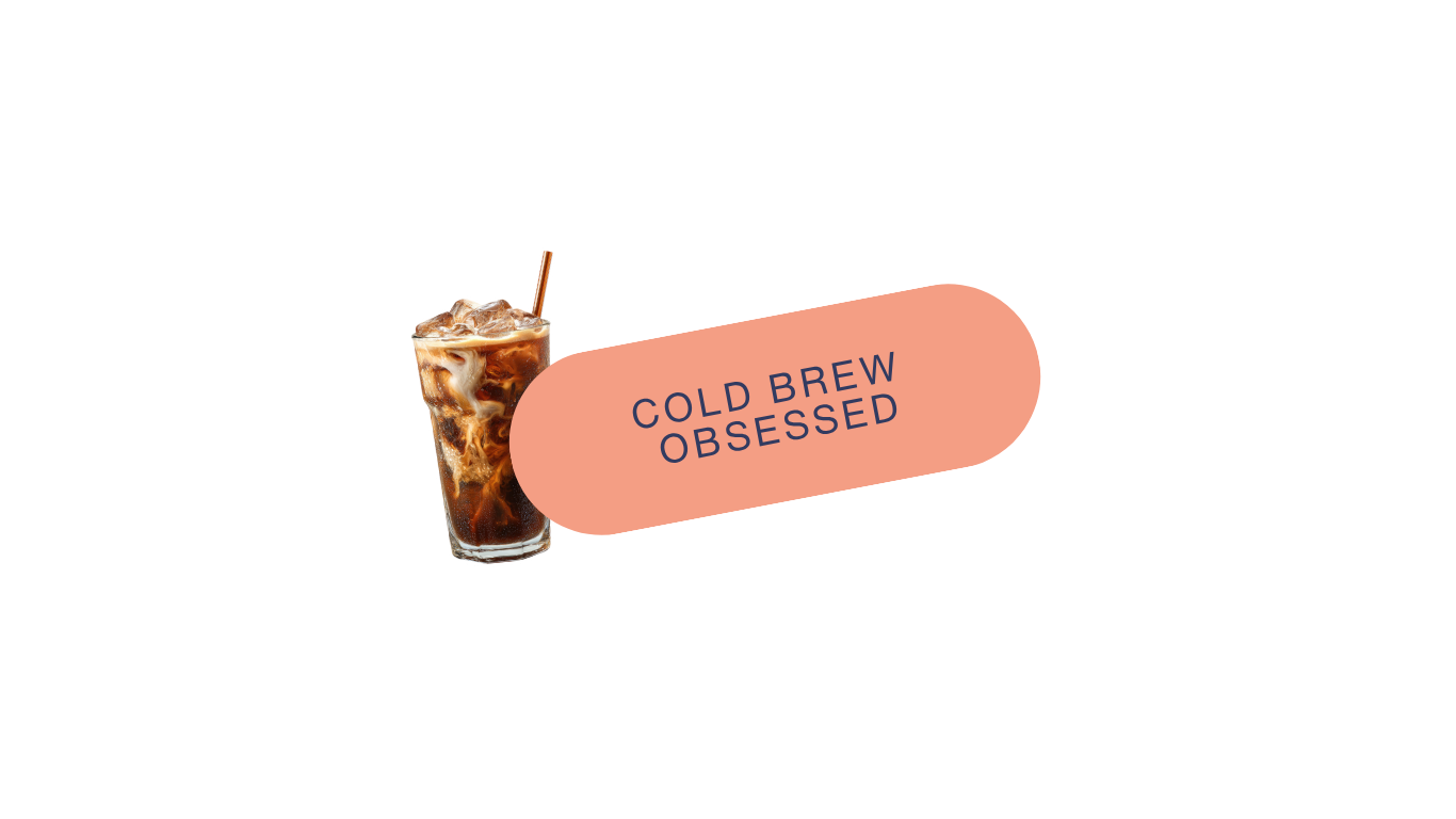 Cold brew obsessed sticker