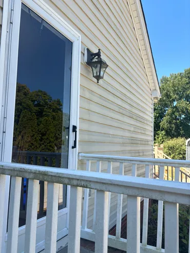 Before and after pressure washing