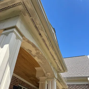 Before and after pressure washing