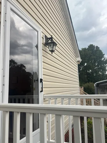 Before and after pressure washing