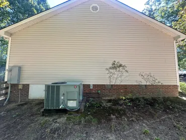 Before and after pressure washing