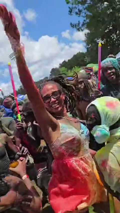 Guest celebrating in the VA J’ouvert crowd