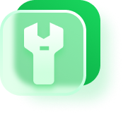 Green icon representing professional solar battery installation and maintenance services.