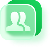 Green icon representing customer support and after-sales service for solar battery systems.