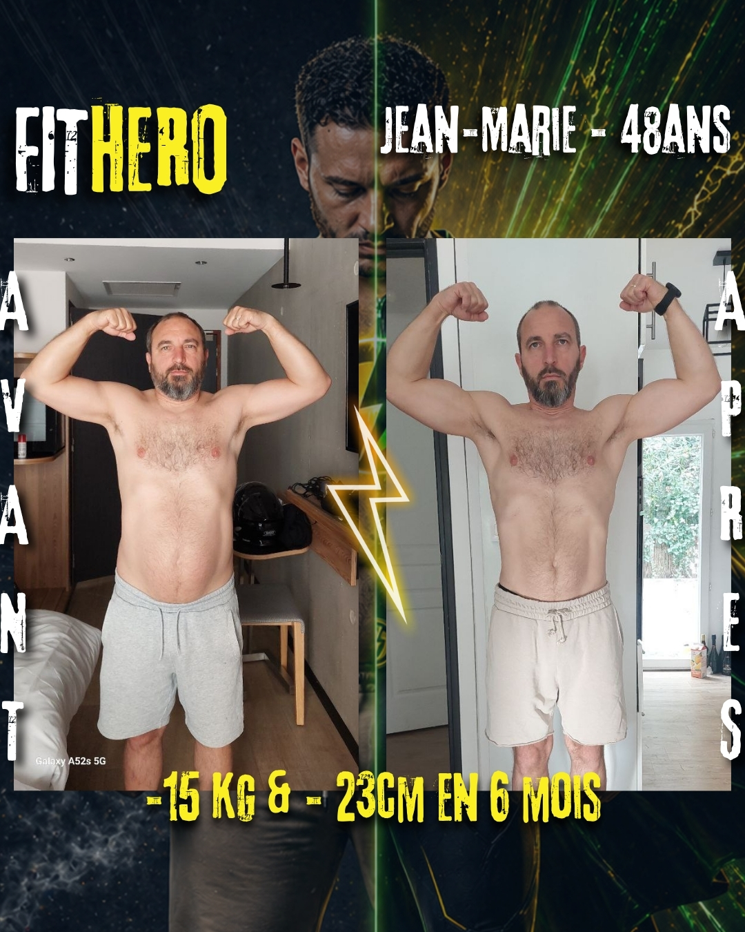Avant-après Jean-Marie - Transformation FIT HERO