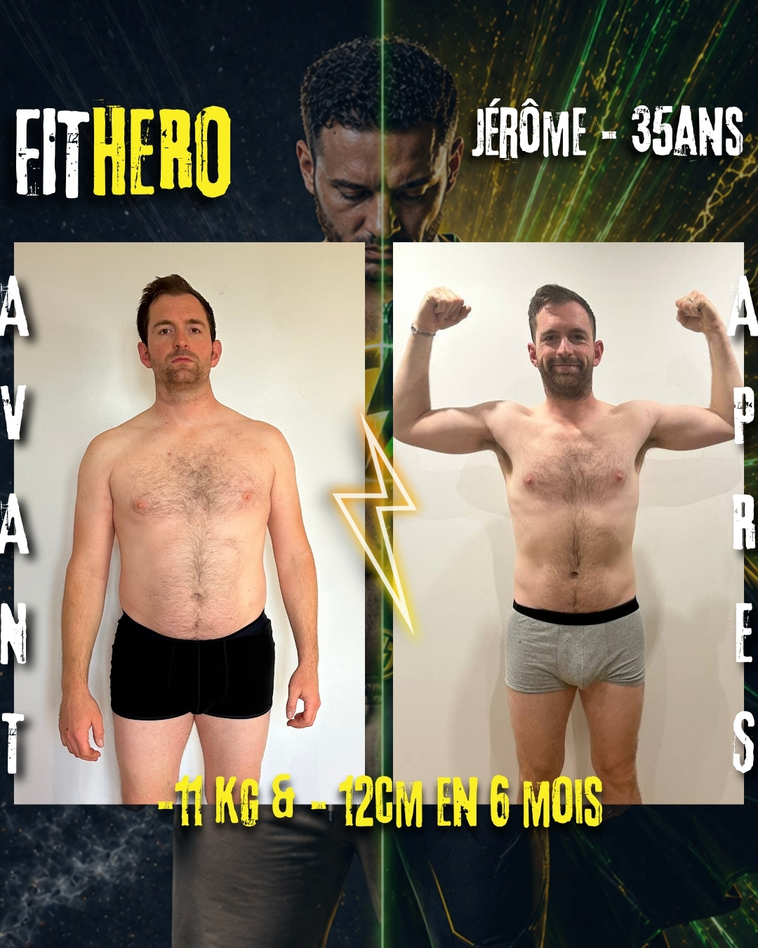 Avant-après Jérôme - Transformation FIT HERO