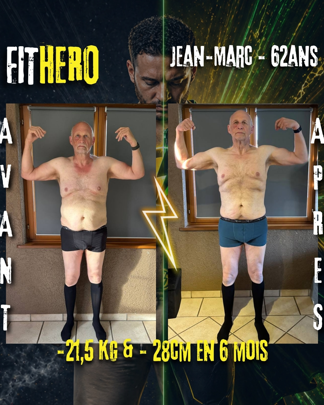 Avant-après Jean-Marc - Transformation FIT HERO