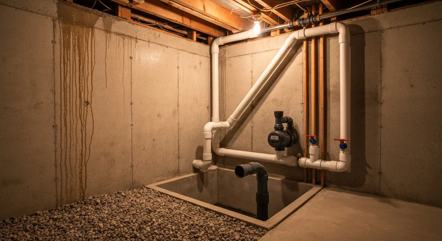 Sump pump system Melbourne AR basement