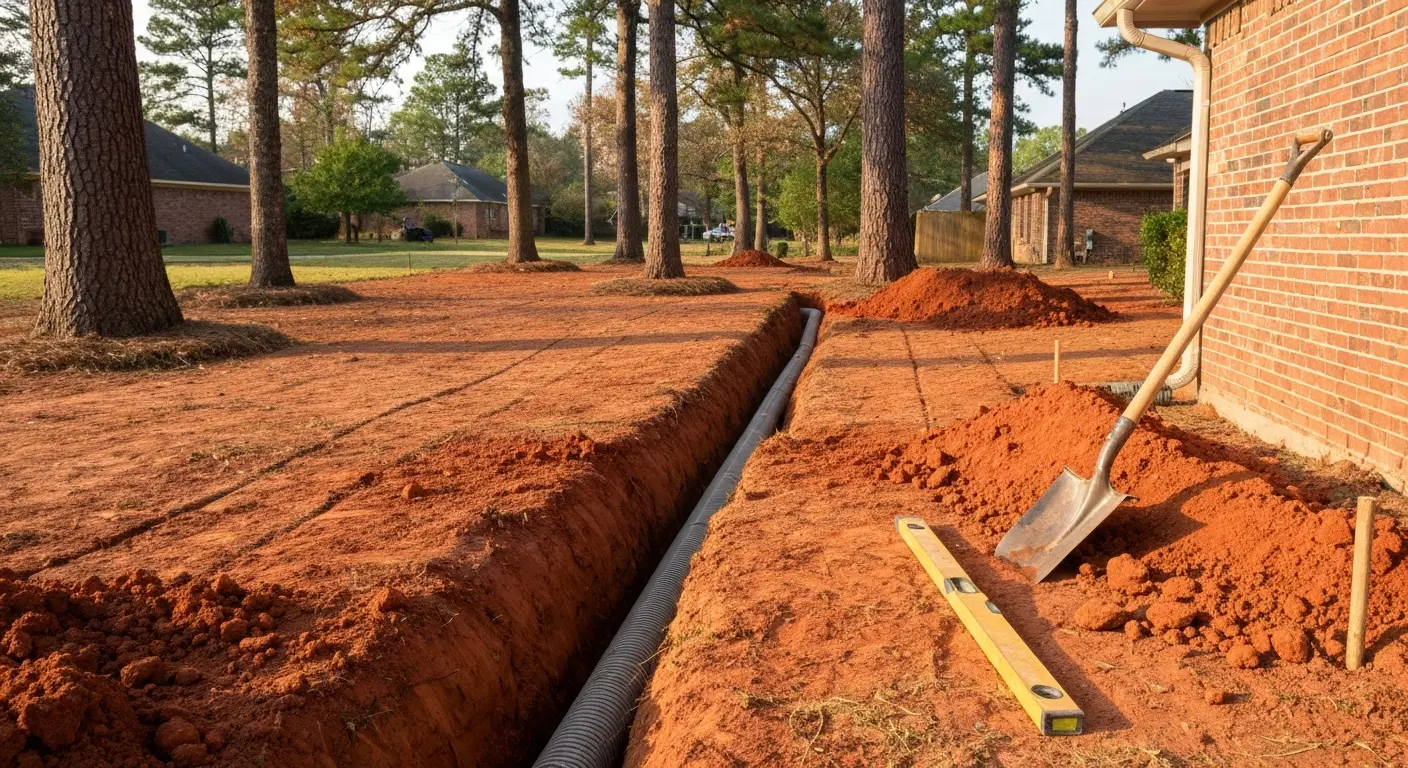 Drainage installation and grading