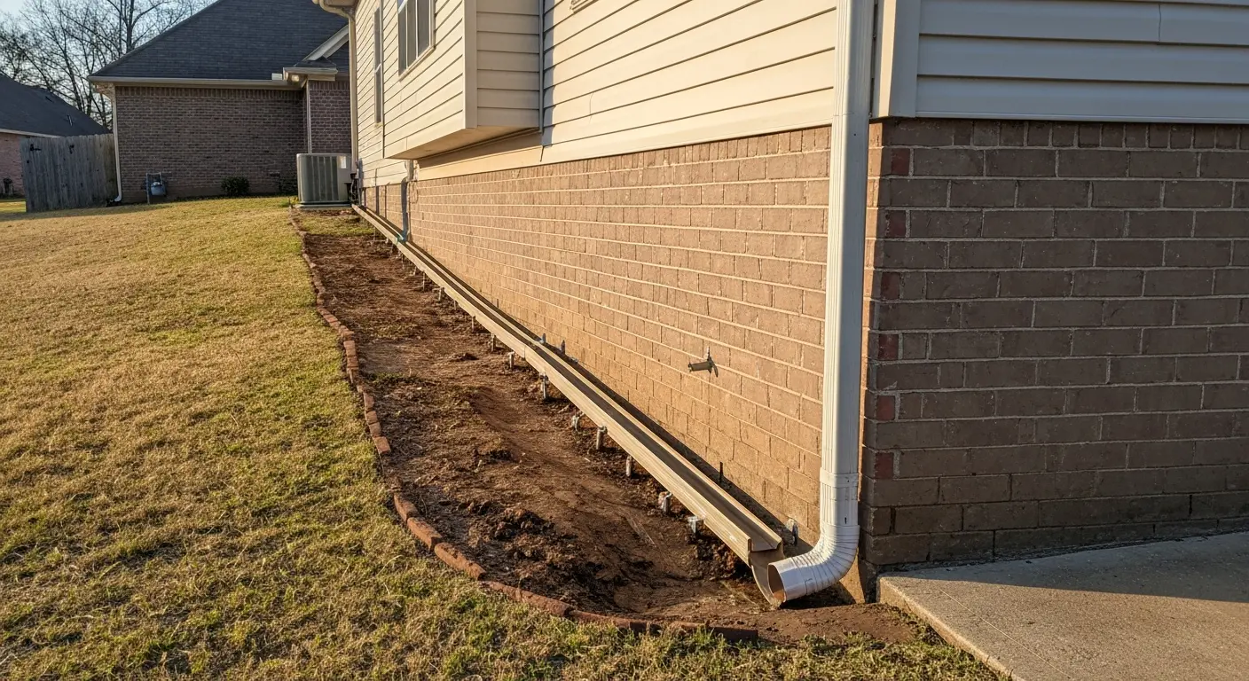 Downspout extension work